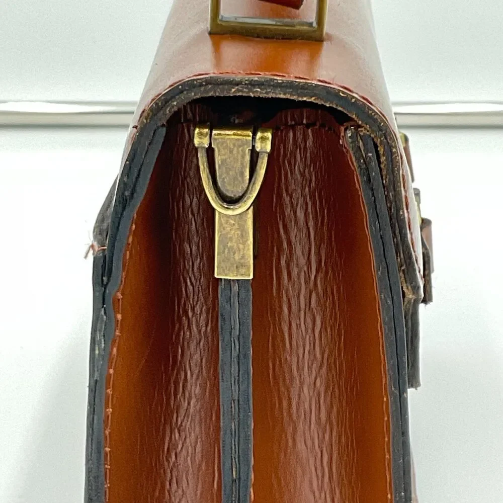 PATRICIA NASH Heritage Porcili‎ Tan Top Handle Leather Bag Purse P79901